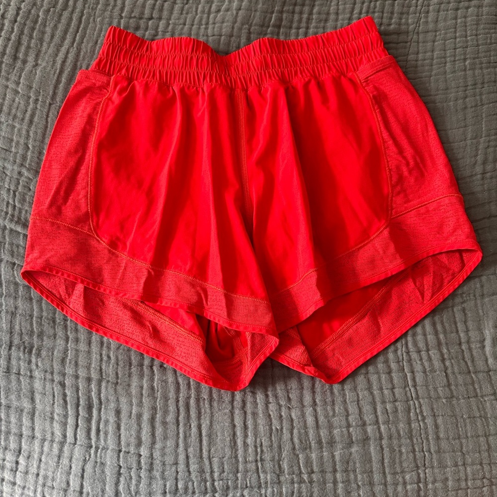 Lululemon Athletica Red Athletic Shorts Lightweight Moisture-Wicking